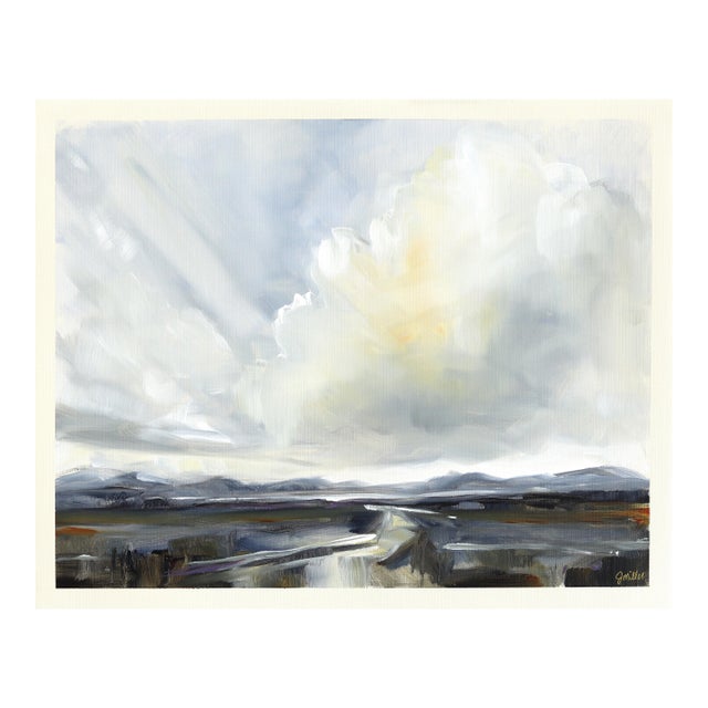 Landscape Study 259 - Atmospheric Skyscape Acrylic Original Artwork by Jodi Miller For Sale