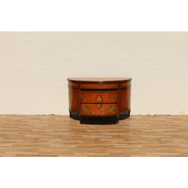 French Early 20th Century Blackhawk Furniture Co. Louis XV Style Hand-Painted Sideboard Buffet Cabinet For Sale - Image 3 of 18
