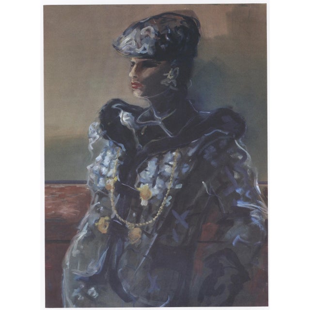 Iconic CHANEL! This is a 1983 illustration print by Ruben Alterio. Alterio (1949-) is an Argentinian artist who worked in...