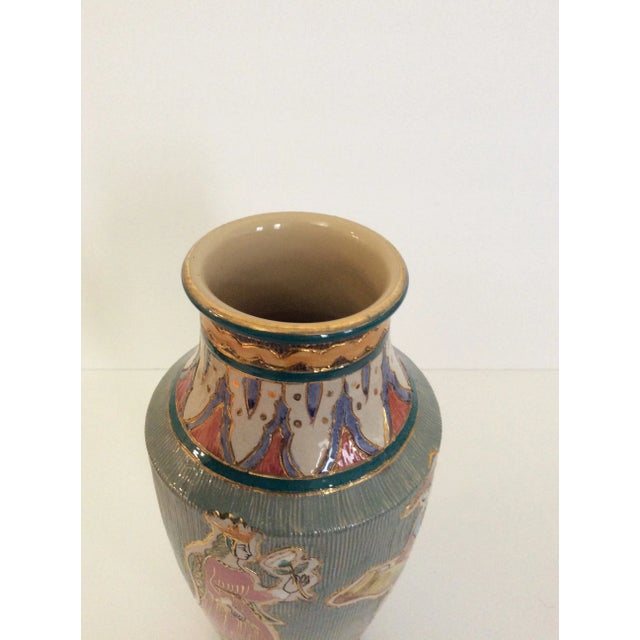 Blue Vintage Italian Deruta Majolica Vase For Sale - Image 8 of 10
