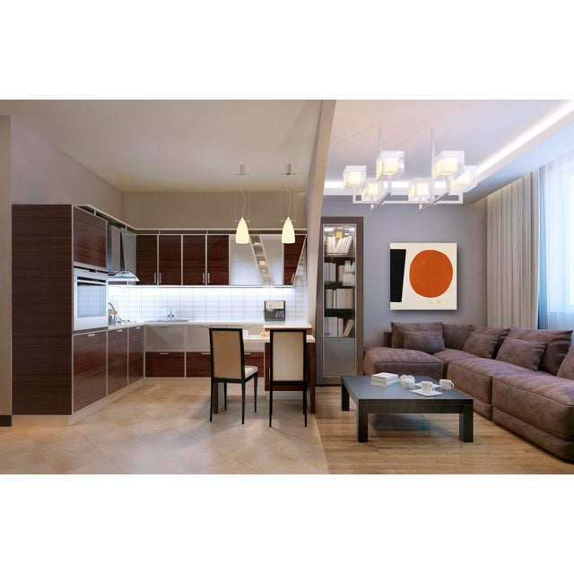 Orange Essentials Collection: Glow - Meditative Red Orange Abstract Painting on Canvas Original Artwork by Jason DeMeo For Sale - Image 8 of 9