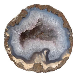 Late 20th Century Natural Agate Geode Rock For Sale