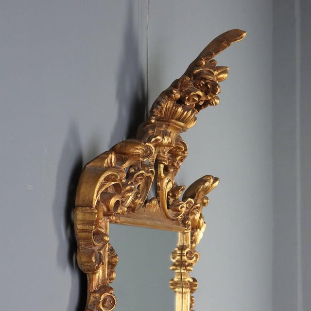 Early 20th Century Carved and Gilded Wood Mirror For Sale - Image 11 of 14