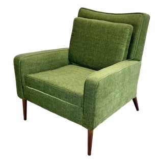 Restored Mid Century Modern Paul McCobb Style Lounge Chair in Moss Green For Sale