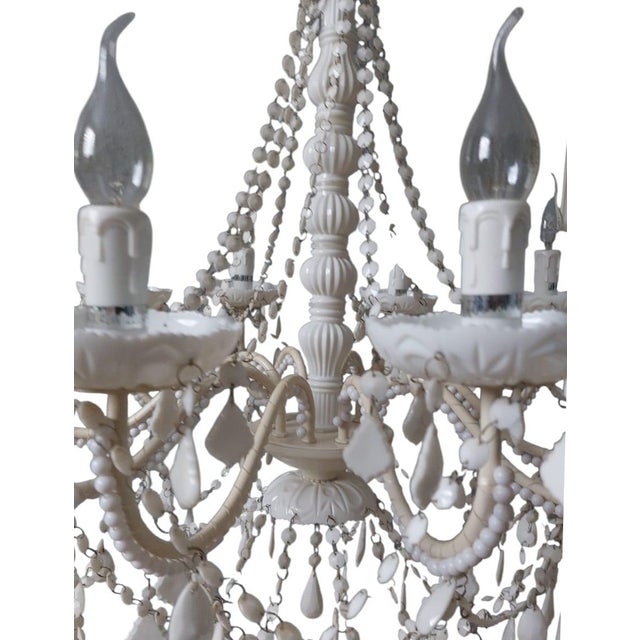 Ivory Vintage Ten-Arm Chandelier, 2010s For Sale - Image 8 of 9