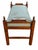 Antique Figured Wood Upholstered Bench With Turned Finials and Blue-Green Diamond Fabric For Sale In Las Vegas - Image 6 of 10