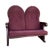 Vintage Art Deco Loveseat with Burgundy Upholstery, 1970 For Sale