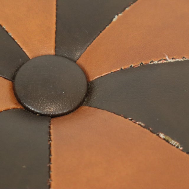 Square Pouf in Skai and Faux Leather, 1960s For Sale - Image 11 of 14