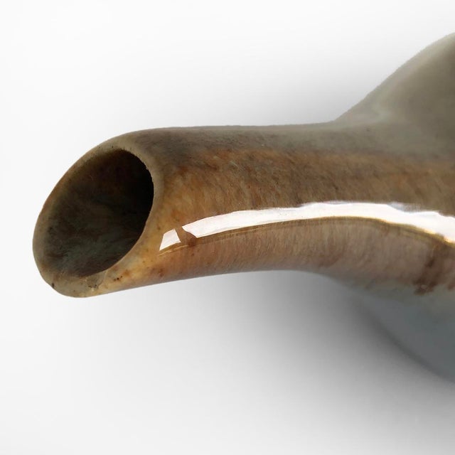 Mid 20th Century Mid 20th Century Atomic Age Ceramic Teapot + Under Plate Set by Brock of California For Sale - Image 5 of 12