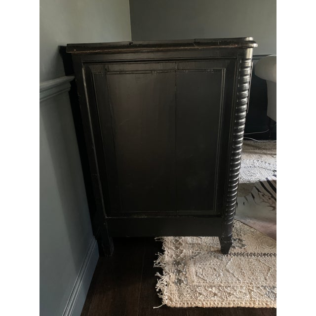 Large, three drawer 18th Century patinated French oak commode.
