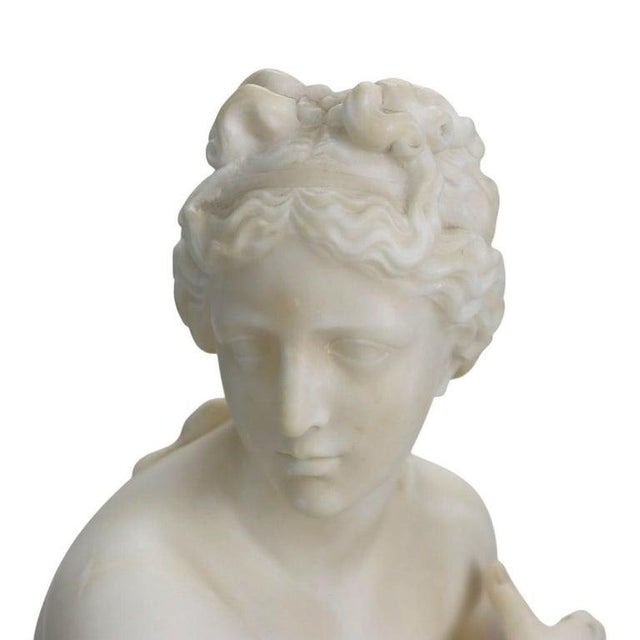 Late 19th Century P. Bazzanti Style Alabaster Statue “Crouching Venus” Unsigned For Sale - Image 4 of 15