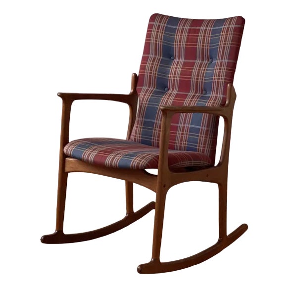 Vintage Teak Rocking Chair from Vamdrup, 1960s For Sale