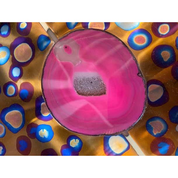 Colorful Contemporary Patinated Titanium Console by Xavier Mennessier For Sale In Los Angeles - Image 6 of 7