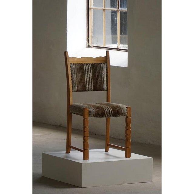Mid-Century Modern Danish Dining Chairs in Oak and Wool, 1960s, Set of 8 For Sale - Image 4 of 18