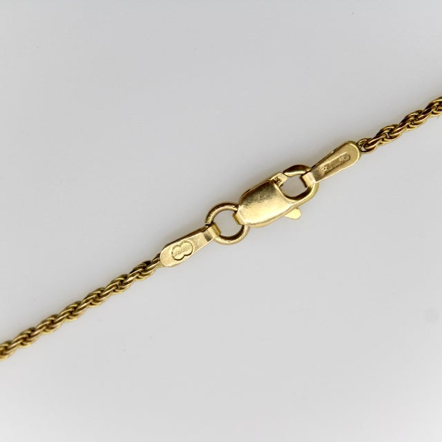 Vintage 14k Gold UnoAErre Dainty Rope Chain For Sale - Image 4 of 7