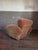 1990s Postmodern Swivel Chair Attributed to Preview in Mohair For Sale - Image 5 of 11