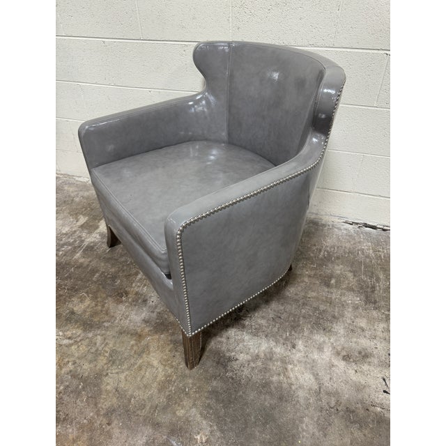 Modern Ironies Tutku Leather Club Chair For Sale - Image 3 of 6
