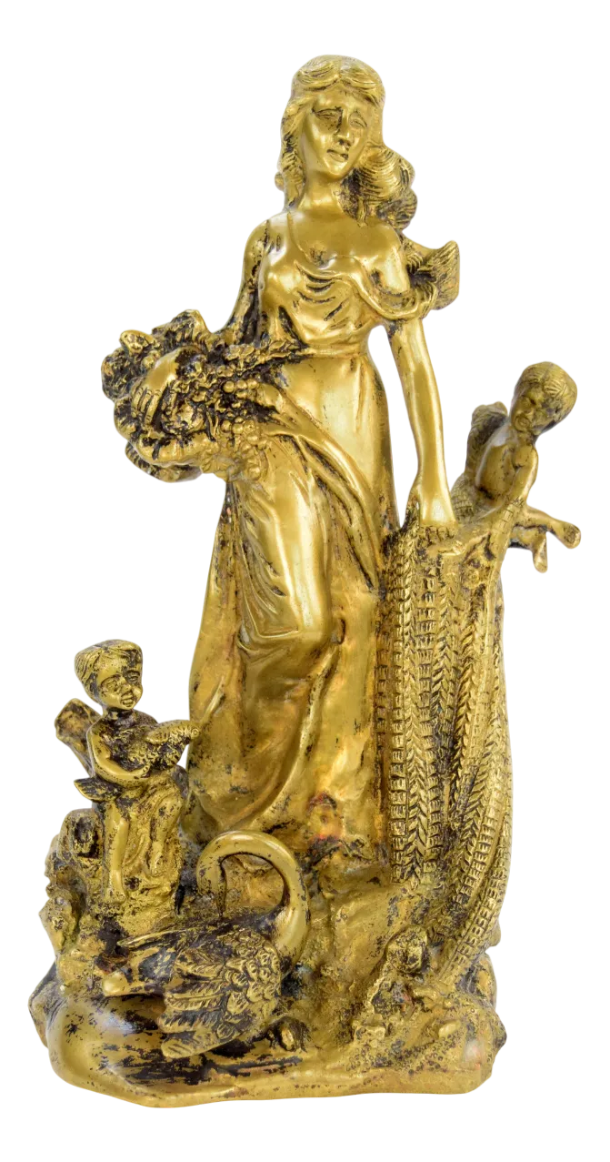 Louis Vidal, Statue of the Goddess Abundantia, 1800s, Bronze