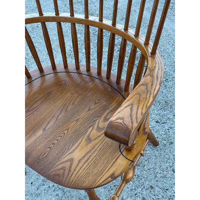 L. Hitchcock Oak Stonington Harvest Paint Decorated Side Chairs - Set of 4 For Sale - Image 10 of 12