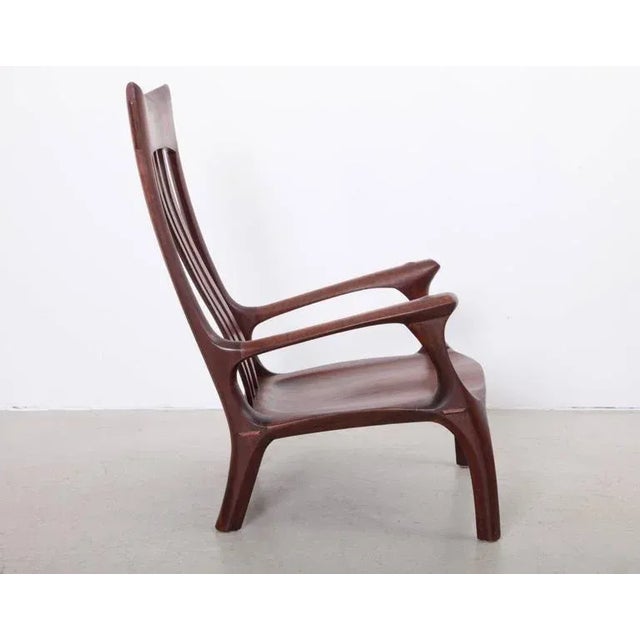 1960s Studio Lounge Chair in Black Walnut by Ben Rouzie, 1960s For Sale - Image 5 of 11