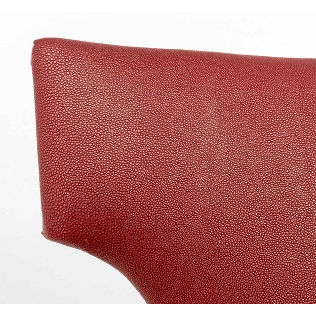 Contemporary Red Upholstered Chairs, Pair For Sale In New York - Image 6 of 9