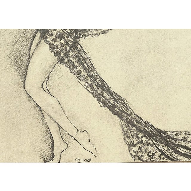 Art Deco 1926 Art Deco French Erotic Nude Dancer Lithograph For Sale - Image 3 of 3