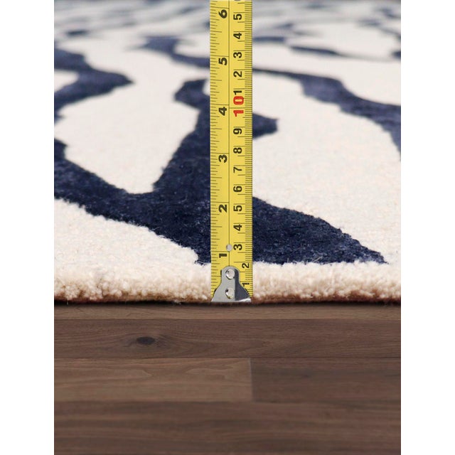 Edgy Hand-Tufted Ivory Area Rug- 8' 9'' X 11' 9'' For Sale - Image 4 of 5