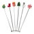 Christmas Swizzle Sticks Stirs, Blown Glass With Original Box - Set of 6 For Sale