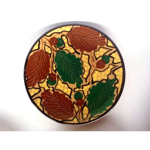 Art Deco RBC Oak Leaf Plates by Bini & Carmignani, 1920s, Set of 6 For Sale - Image 3 of 9