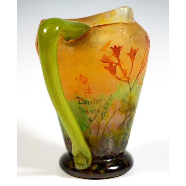 Art Nouveau Rain of Fire Vase with Coralbell Decor from Daum Nancy, France, 1900 For Sale - Image 6 of 8
