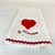 Ruby Red Vintage Hollywood Regency St. Valentine Waffle Kitchen Towel With Roses Heart For Sale - Image 8 of 13