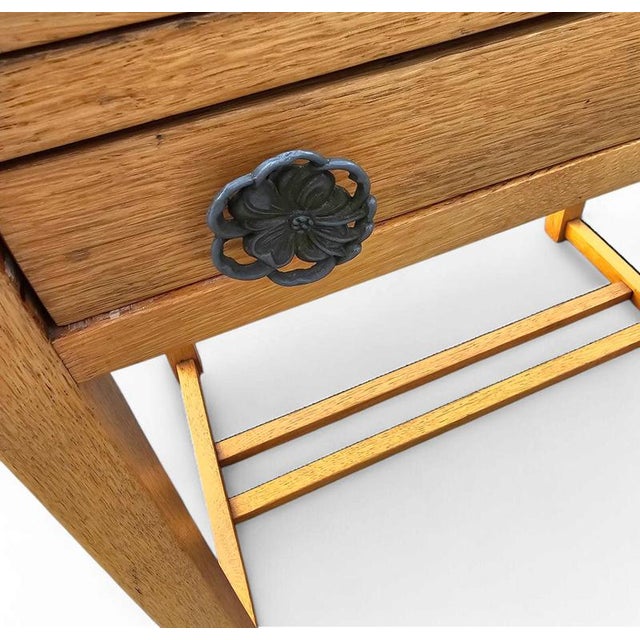 Oak Side Table, 1970s For Sale - Image 4 of 15