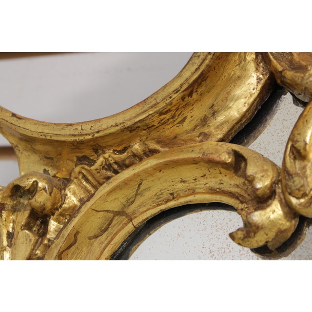 Friedman Brothers Attributed 3 Panel Gold Frame Mirror For Sale - Image 9 of 16
