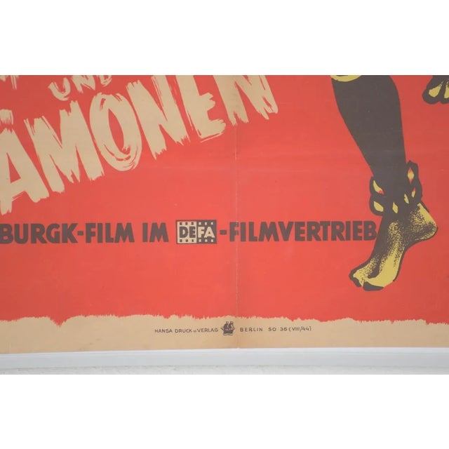 Vintage Womens Masks and Demons Movie Poster by Kurt Geffers for DEFA FILM, 1940s For Sale - Image 3 of 6