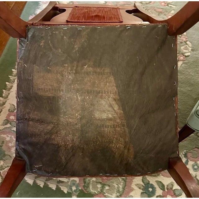 Pair of Antique Mahogany Victorian Parlor Throne Armchairs on Castors, Circa 1880's For Sale - Image 9 of 10