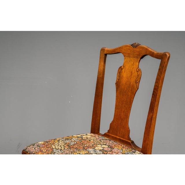 20th Century Art Nouveau Chairs in Oak, Set of 4 For Sale - Image 18 of 18