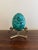 Green Large Solid Malachite Egg on Neoclassical Brass Stand For Sale - Image 8 of 10