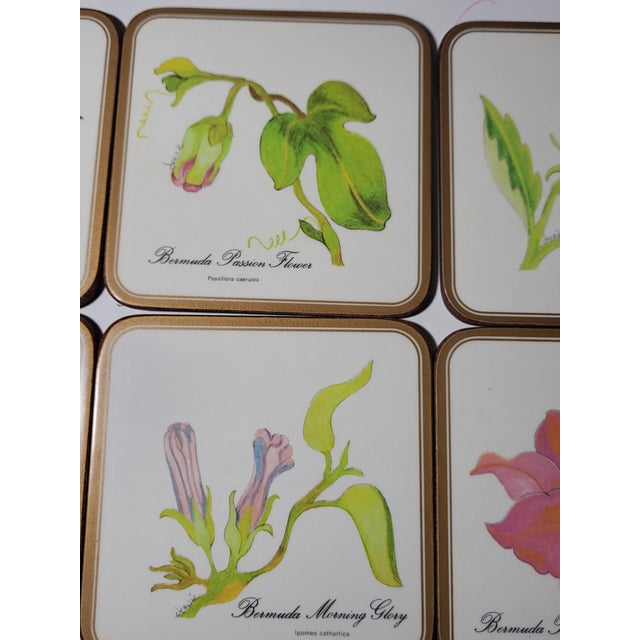 English Vintage Pimpernel Coasters Flower Garden England For Sale - Image 3 of 8