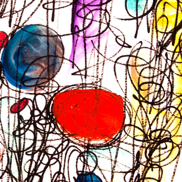 2010s Hide and Seek — Abstract Expressionist Composition in Oil Markers & Acrylics, 18 × 24 In For Sale - Image 5 of 7