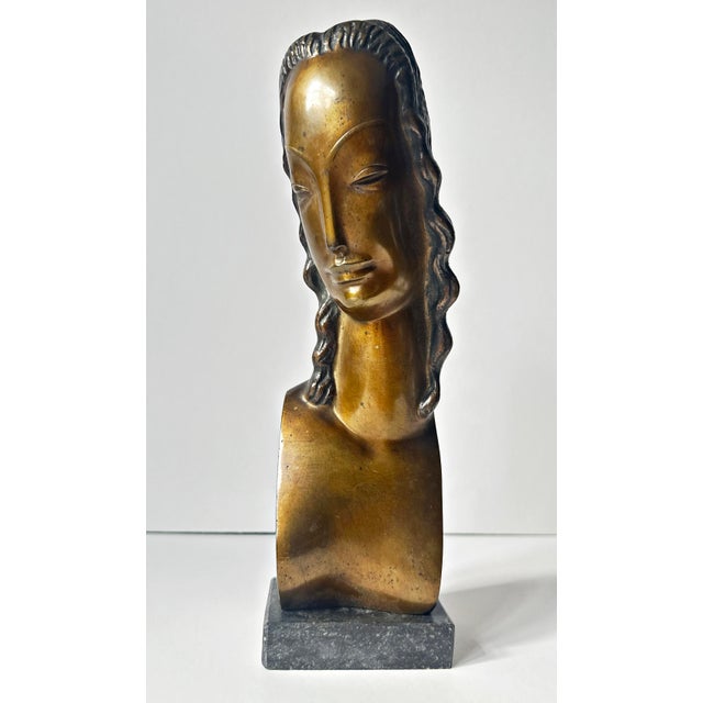 Adam Antes, Bust, 1922, Bronze For Sale - Image 9 of 9