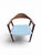 Mid-Century Modern Walnut Armchair by Johnson Chair Co. Light Grey Woven Fabric For Sale In New York - Image 6 of 10