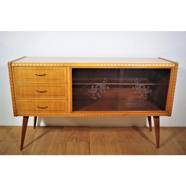 Table, Chairs & Sideboard in Wood, 1940s, Set of 9 For Sale - Image 18 of 18