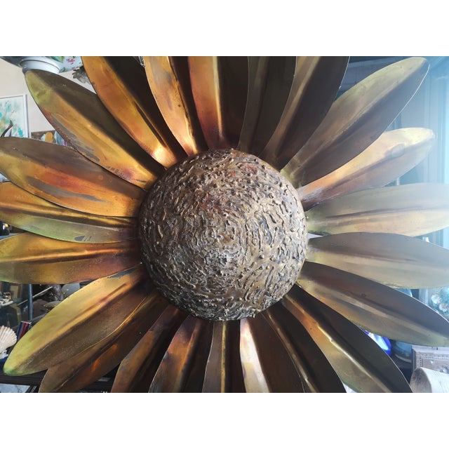 Gilt Sun Wall Decor, 1970s For Sale - Image 4 of 9