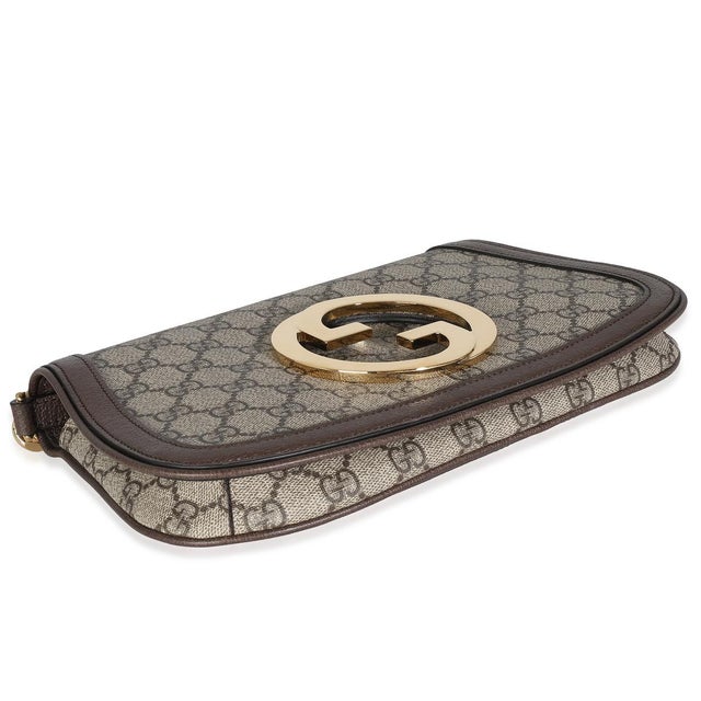 Beige GG Supreme Canvas Blondie Shoulder Bag For Sale In New York - Image 6 of 8