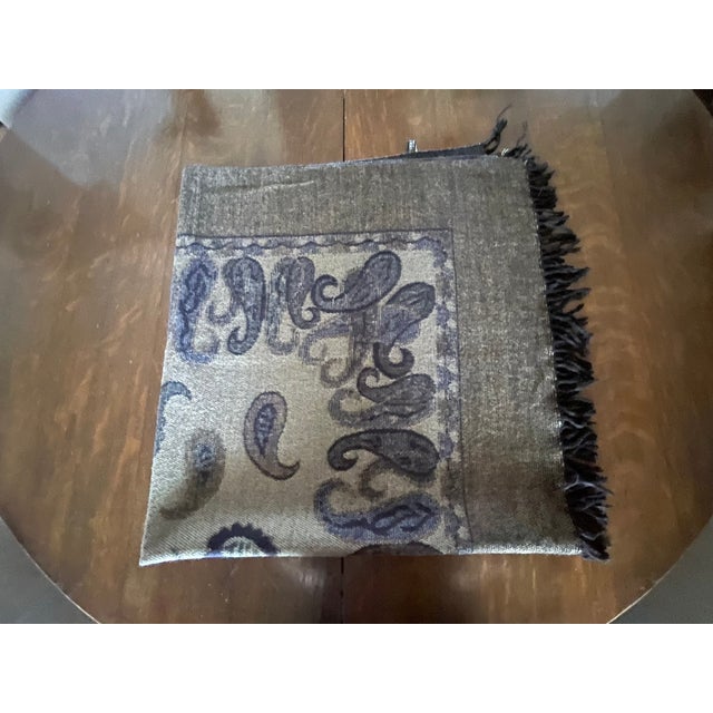 Turkish Vintage Ozer Tekstil Turkey Merlino Wool Throw Blanket For Sale - Image 3 of 5