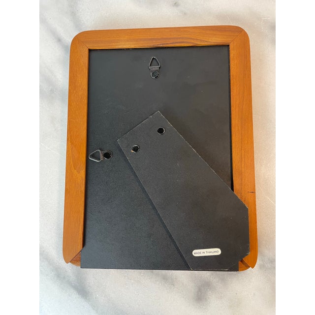Mid 20th Century Danish Modern Style Teak Picture Frame Tabletop or Wall Mount For Sale In Seattle - Image 6 of 6