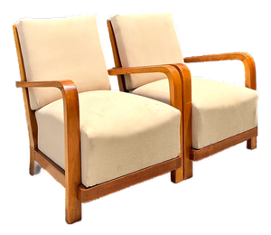 Vintage Art Deco Lounge Chairs - Pair