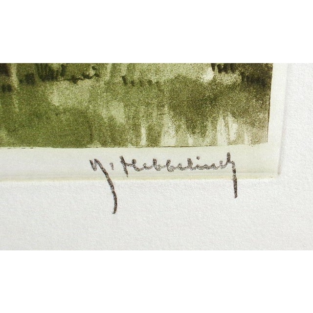 Brown Roger Hebbelinck "La Dordogne a Bergerac" Hand Signed Color Etching Unframed For Sale - Image 8 of 8