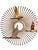 An exceptional matching pair of circa 1970s Mid-Century Modern Brutalist sunburst wall sculptures, distinguished by their...
