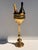 Brass standing beverage cooler ice bucket or can also be used as a planter.